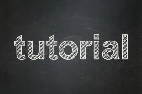 Education concept: Tutorial on chalkboard background Stock Illustration