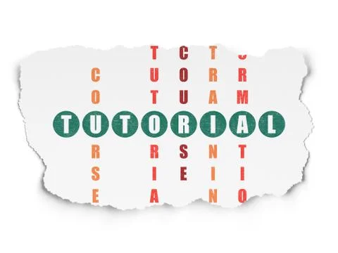 Education concept: Tutorial in Crossword Puzzle Illustration