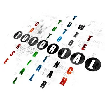 Education concept: Tutorial in Crossword Puzzle Illustrazione stock