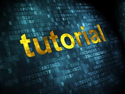 Education concept: Tutorial on digital background Illustrazione stock