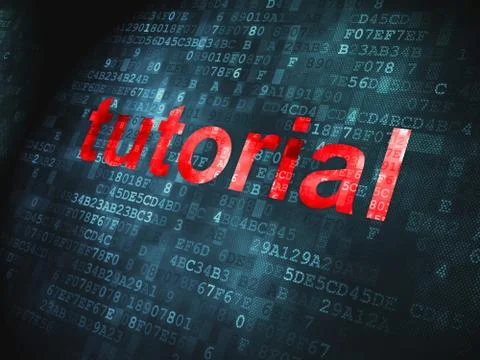 Education concept: Tutorial on digital background Stock Illustration