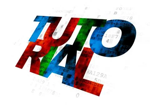 Education concept: Tutorial on Digital background Stock Illustration
