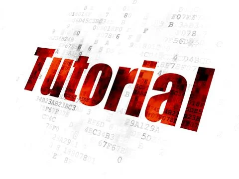 Education concept: Tutorial on Digital background Stock Illustration