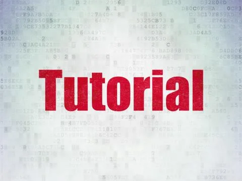 Education concept: Tutorial on Digital Data Paper background 스톡 일러스트