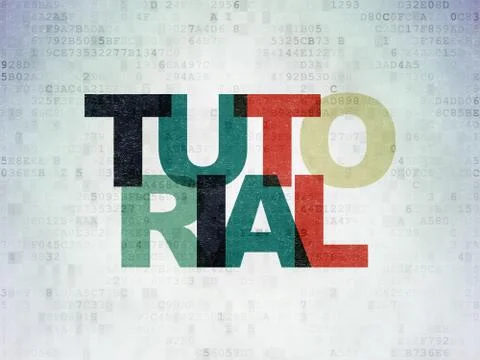 Education concept: Tutorial on Digital Data Paper background 스톡 일러스트