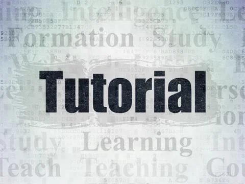 Education concept: Tutorial on Digital Data Paper background Stock Illustration