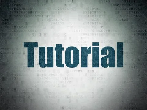 Education concept: Tutorial on Digital Data Paper background 스톡 일러스트