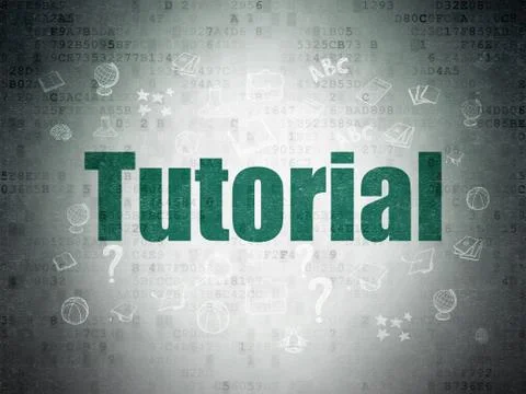 Education concept: Tutorial on Digital Data Paper background Stockillustratie