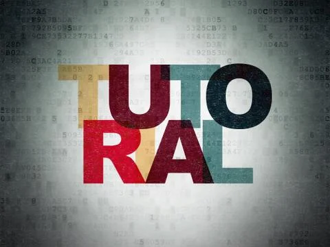 Education concept: Tutorial on Digital Data Paper background Stock Illustration