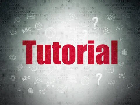 Education concept: Tutorial on Digital Data Paper background イラスト素材