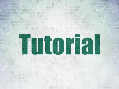 Education concept: Tutorial on Digital Data Paper background Stock Illustration