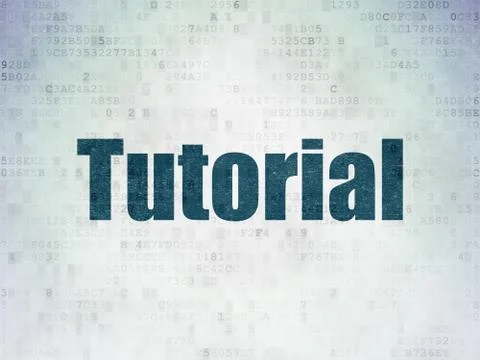 Education concept: Tutorial on Digital Data Paper background Stock Illustration