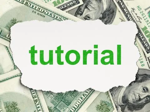 Education concept: Tutorial on Money background 스톡 일러스트