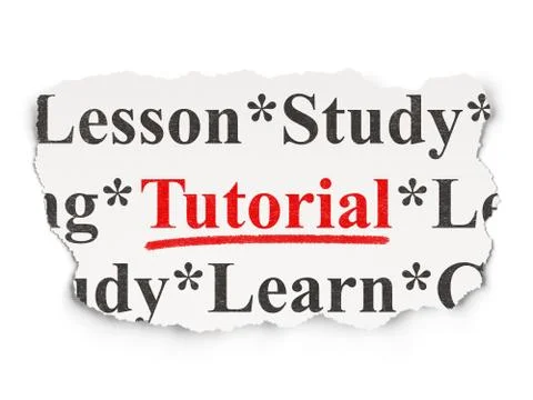 Education concept: Tutorial on Paper background Illustrazione stock