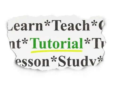 Education concept: Tutorial on Paper background Stockillustratie