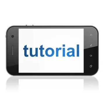 Education concept: Tutorial on smartphone Illustrazione stock