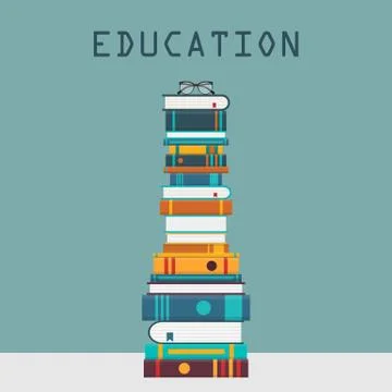 Education concept vector illustration in flat design. Stock Illustration