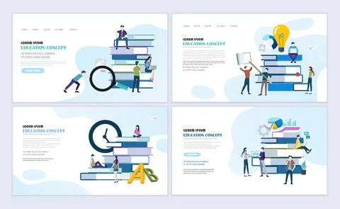 Education concept web page design Stock Illustration