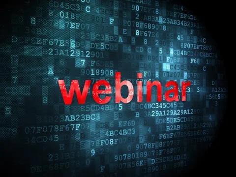Education concept: Webinar on digital background Stock Illustration