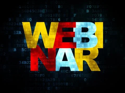 Education concept: Webinar on Digital background 库存插图