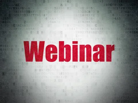 Education concept: Webinar on Digital Data Paper background Illustrazione stock