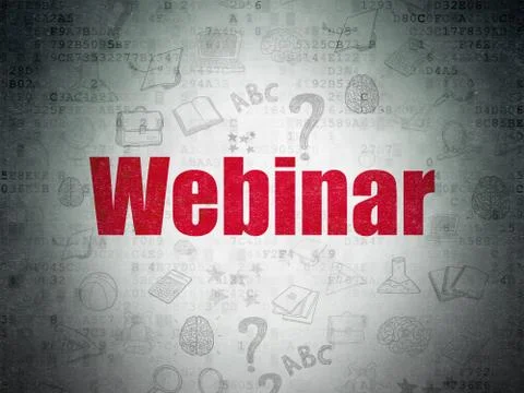 Education concept: Webinar on Digital Data Paper background Stock Illustration