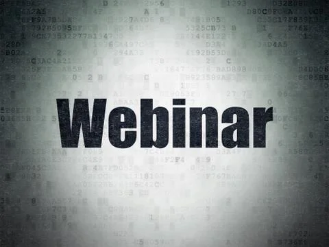 Education concept: Webinar on Digital Data Paper background Stock Illustration