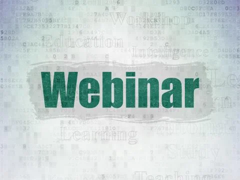 Education concept: Webinar on Digital Data Paper background 스톡 일러스트