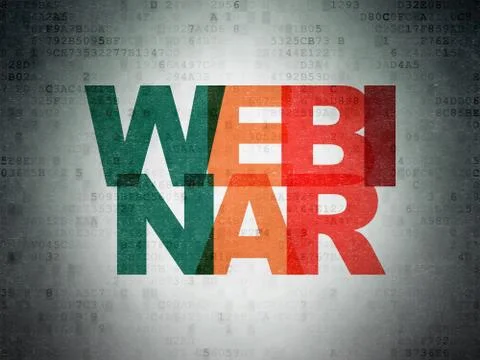 Education concept: Webinar on Digital Data Paper background Stockillustratie