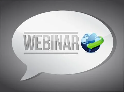 Education concept: webinar message Stockillustratie