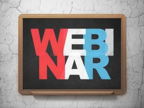 Education concept: Webinar on School Board background Stock Illustration
