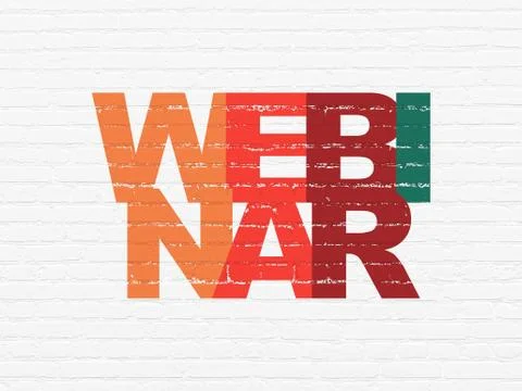 Education concept: Webinar on wall background Stock-Illustration