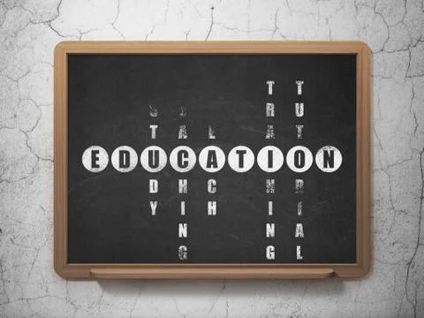 Education concept: word Education in solving Crossword Puzzle Stock Illustration