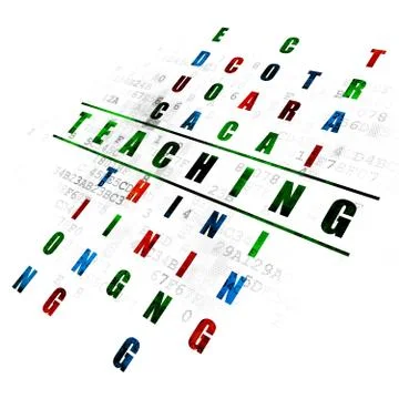 Education concept: word Teaching in solving Crossword Puzzle Stock Illustration