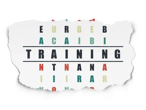 Education concept: word Training in solving Crossword Puzzle Stock Illustration