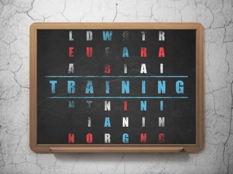 Education concept: word Training in solving Crossword Puzzle Stockillustratie