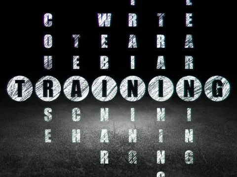 Education concept: word Training in solving Crossword Puzzle Stock Illustration