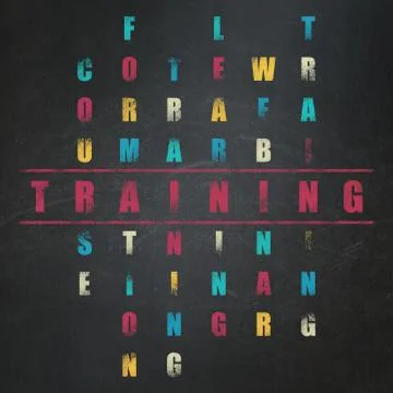 Education concept: word Training in solving Crossword Puzzle Stock Illustration