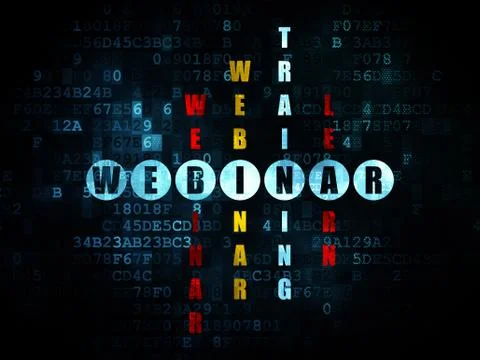 Education concept: word Webinar in solving Crossword Puzzle Illustrazione stock