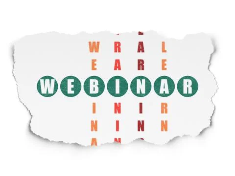 Education concept: word Webinar in solving Crossword Puzzle Illustrazione stock
