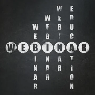 Education concept: word Webinar in solving Crossword Puzzle Stock Illustration