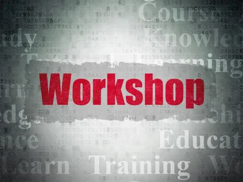 Education concept: Workshop on Digital Data Paper background Stock Illustration