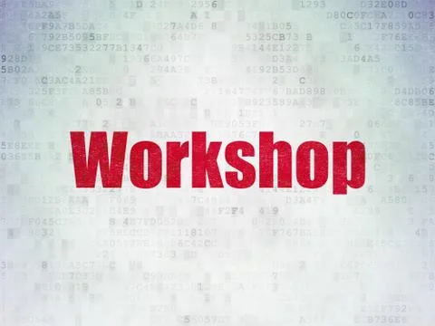 Education concept: Workshop on Digital Data Paper background Stock Illustration