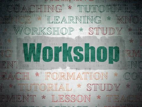 Education concept: Workshop on Digital Data Paper background Иллюстрация