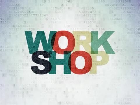 Education concept: Workshop on Digital Paper background 库存插图