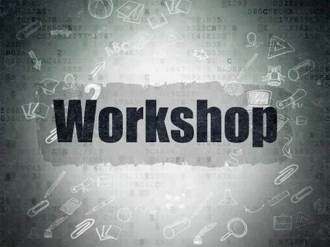 Education concept: Workshop on Digital Paper background Stockillustratie