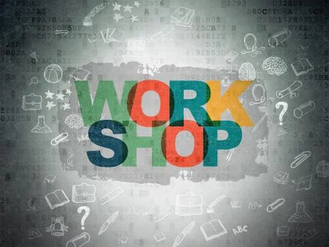 Education concept: Workshop on Digital Paper background Stockillustratie