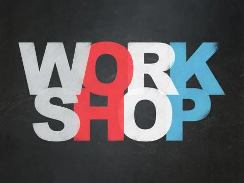Education concept: Workshop on School Board background Stock Illustration