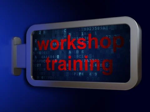 Education concept: Workshop Training on billboard background Illustrazione stock