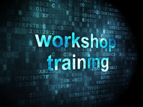 Education concept: Workshop Training on digital background Illustrazione stock